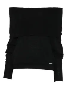 Свитер с открытыми плечами Pinko, черный
