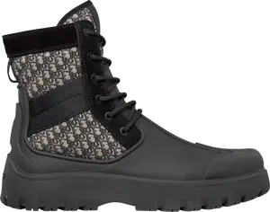 Кроссовки Dior Garden Lace Up Boot 'Dior Oblique - Black', черный