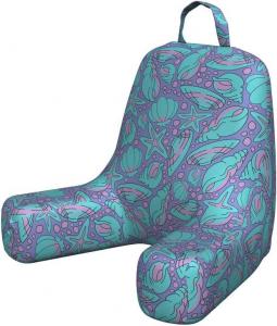 Наволочка для подушки для чтения Ambesonne Marine, морская тематика, морские мотивы, изображения ракушек и морских звезд, мягкая, без наполнителя, размер S, многоцветная., Multicolor