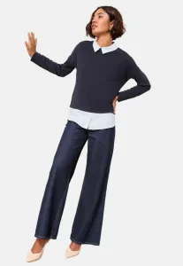 Футболка с длинными рукавами и воротником из поплина, прямого кроя, модель 2 в 1. Friends Like These, Navy