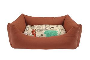 Ягу Гулливер Изаро Амур кроватка для собак 63х51х19см Yagu, цвет коричневый