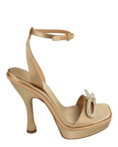 Сатиновые сандалии Allison X5 Salvatore Ferragamo, бежевый