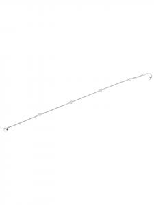 Adeliás Женский браслет в форме сердца из нержавеющей стали, 22 см, серебристый