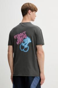 Хлопковая футболка Tommy Jeans, серый