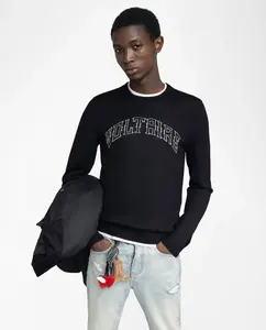 Джемпер мужской Kennedy 100% шерсть мериноса с круглым воротом Zadig & Voltaire, черный