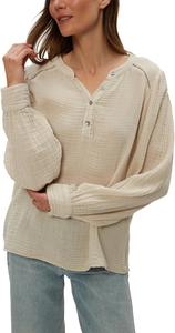 Топ Michael Stars Kacey Peasant Top, цвет Cement