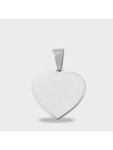 Adeliás Женский кулон - кулон в форме сердца из нержавеющей стали серебристого цвета с гравировкой