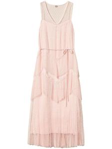 Платье TWINSET из плиссированного тюля, розовый