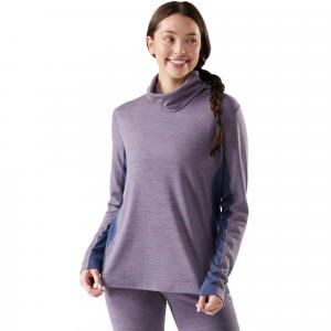 Классическая женская терморубашка с высоким воротником из мериносовой шерсти Smartwool, Chalk Violet Heather