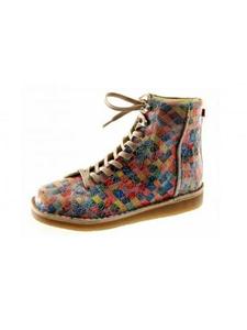 Ботильоны на шнуровке для женщин в комбинированном исполнении GRÜNBEIN