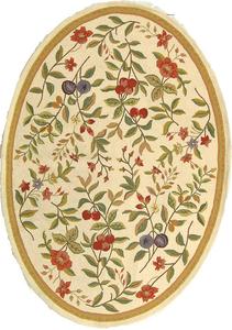 Ковер SAFAVIEH, 229 x 290 см, Chelsea Collection, овальный, Ivory, ручного вязания, французский кантри из шерсти, идеален для помещений с высокой проходимостью в гостиной, спальне (HK210A)