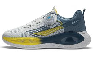 WARRIOR Кроссовки для бега с низким верхом, увеличивающие рост, противоскользящие и износостойкие, мужские, белые, сине-желтые