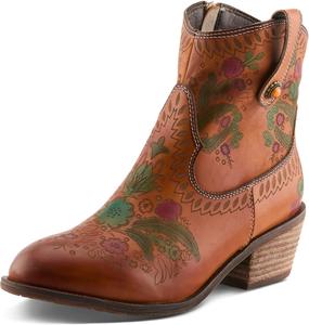 Женские ботильоны Spring Step L'Artiste Galop - ботинки на щиколотку с внутренней молнией - удобные западные женские ботинки для улицы, Camel