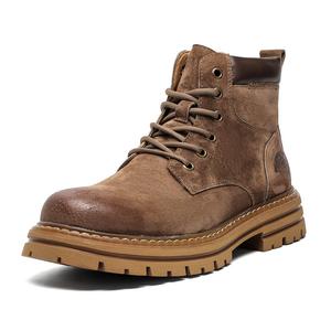 Dounkol Крутые короткие ботинки мартин мужские с желтой скрытой платформой, цвет Yellow Hidden Wedge