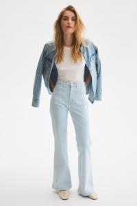 Расклешенные ультра-высокие джинсы H&M, голубой