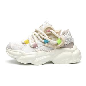 Массивные кроссовки унисекс низкие белые MVA, экрю