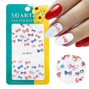 5D наклейки для украшения ногтей с бантом, K074, Frezarkowo