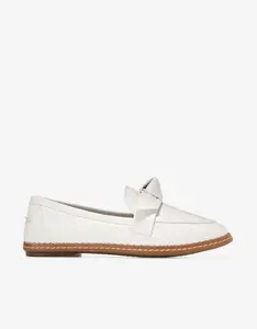 Женские кожаные мокасины с декоративным бантом Cole Haan, белый