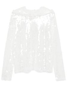 Norma Kamali худи с пайетками, белый