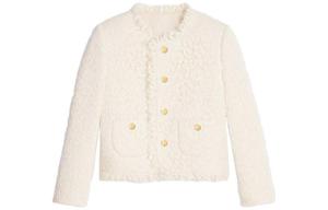 Пиджак женский Celine плюшевый, белый