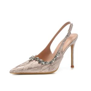 AJPAP Тонкие каблуки на шпильке 9 см женские - шампань, цвет Champagne