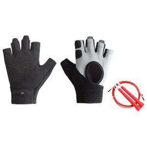 Фитнес-перчатки Li-Ning, li-ning glove starry черный+steel wire jump rope красный