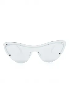 Солнцезащитные очки в безободковой оправе Alexander Mcqueen, серебряный