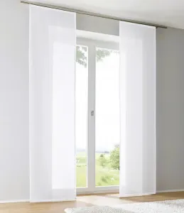 Раздвижная штора / раздвижная панель Enya однотонная белая (1 шт.) Ширина 60 см + Высота 145 см