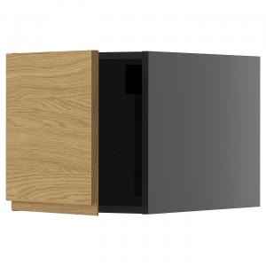 Настенный шкаф, черно-серый/под дуб Voxtorp, 40x40 см. IKEA Metod