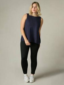 Жилет с круглым вырезом из хлопчатобумажной ткани Live Unlimited, темно-синий