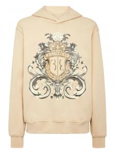 Толстовка с капюшоном и принтом герба Billionaire, нейтральный