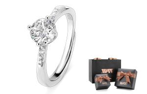 XXOFF Кольцо из стерлингового серебра 925 пробы Unisex Silver White