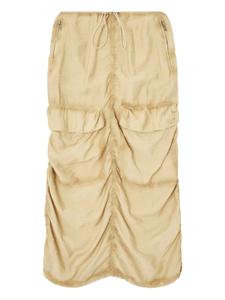 Diesel юбка O-racle с драпировкой, коричневый