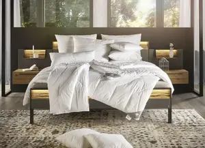 Образец подушки для колец "Старз", наполнитель: 100 % перья, чехол: 100 % хлопок, (1 штука), размеры подушки 40 х 60 см и 45 х 45 см Musterring 45х45 см, белый