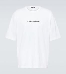 Футболка из хлопкового джерси с логотипом Dolce&Gabbana, белый