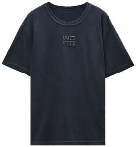 Футболка с коротким рукавом Alexander Wang с логотипом, нанесенным методом термофиксации, черный