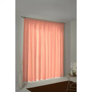 Занавес Uni Collection с кулисой, 1 шт., из 100% органического хлопка Adam, оранжевый