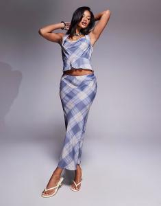 Юбка миди в клетку Asos Design