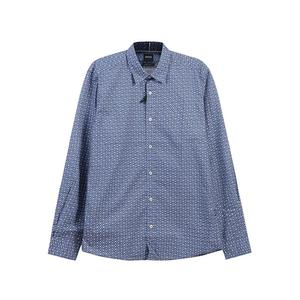 HUGO BOSS Мужская синяя рубашка SS24