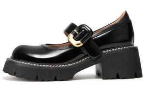 Туфли Мэри Джейн на массивном каблуке для женщин MIO, Black