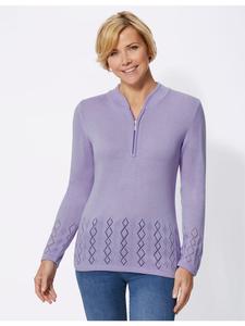 Свитер с воротником-стойкой сиреневого цвета WITT WEIDEN