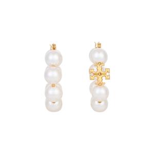 Серьги-кольца с двойным мотивом T TORY BURCH, белый