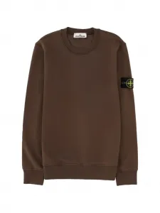 Свитшот с нашивкой-логотипом Stone Island, коричневый