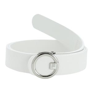FILA Женский белый кожаный ремень из коровьей кожи шириной 2,9 см, White