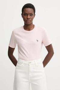 Хлопковая футболка PS Paul Smith, розовый