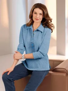 Рубашка-поло Classic Basics с длинными рукавами "Shirt", цвет Bleu-Meliert