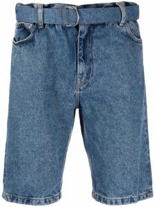 Off-White джинсовые шорты с поясом, синий
