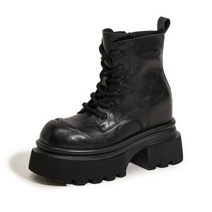 Milan love song Черные женские короткие мартинсы, цвет Black