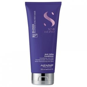 Кондиционер против желтого цвета Semi Di Lino Blonde для светлых платиновых и серебристых волос — фиолетовый кондиционер без парафина — корректирует медный оттенок, Alfaparf Milano
