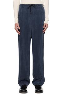 Брюки на шнуровке Dries Van Noten, темно-синий